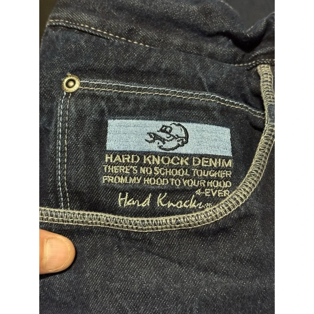 School Of Hard Knocks SOHK Denim Jeans Vintage 90s Y2K Hip Hop Wide Leg street